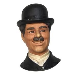 VTG Charles Chaplin Legend Products Hand Crafted 1984 Bust Wall Plaque